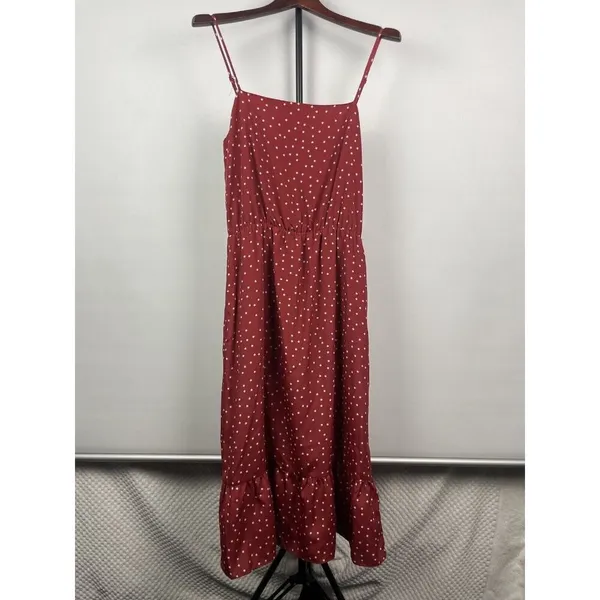 Lovers + Friends Rust Red Basil Mini Star Novelty Print Ruffle Hem Dress‎ Size M - Image 2