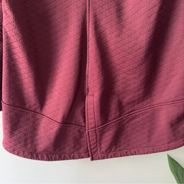 The North Face Red Utility Jacket with Hood Tunic Length Pockets Full Zip quilt - Image 12