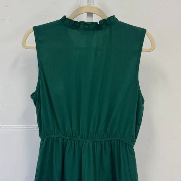 NWT Cupshe Emerald Green Tiered Ruffle Mini Dress Sleeveless Tie Neck Size Small - Image 5