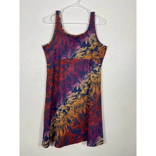 Columbia Freezer III Dress Womens SizeM PFG Tropical Floral Tank Sundress Empire - Image 2