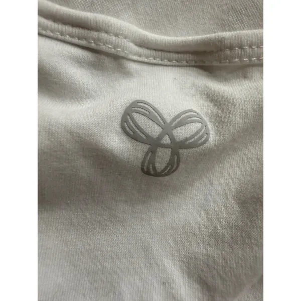Tna Aritzia White Side Ruched‎ Short Sleeve T-Shirt Crewneck Top Large - Image 4
