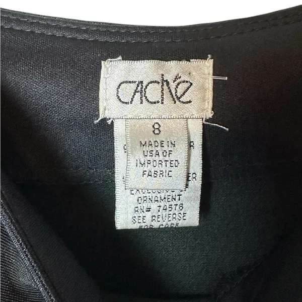 Vintage Cache Bodycon Dress Little Black Dress Cocktail Y2K Party Evening Date - Image 7