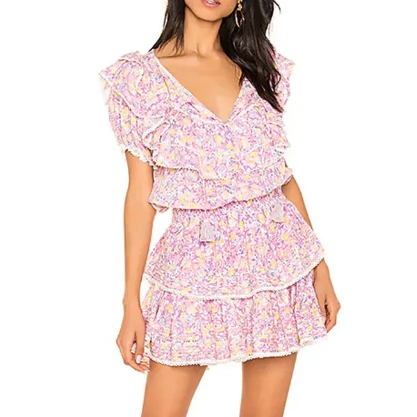 LoveShackFancy Liv Mini Dress in Jersey - Image 2