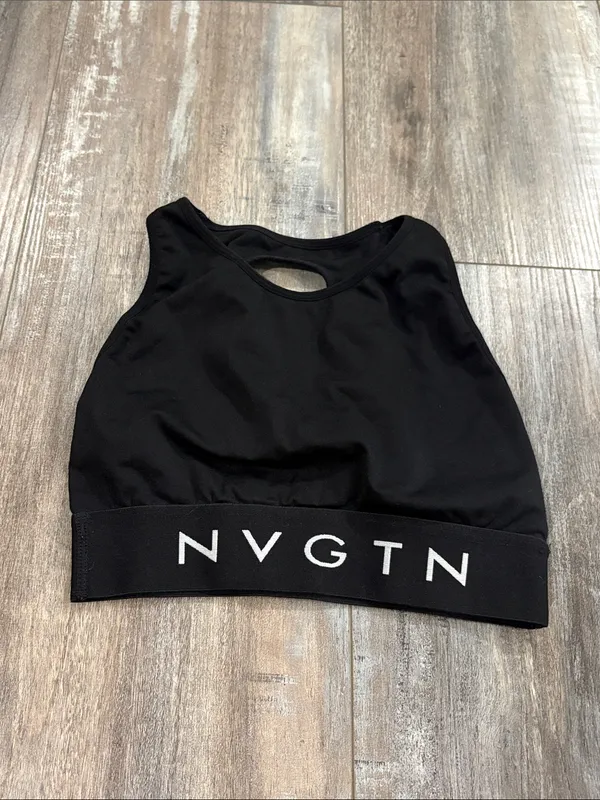 NVGTN Trilogy Black Sports Bra Small - Image 5