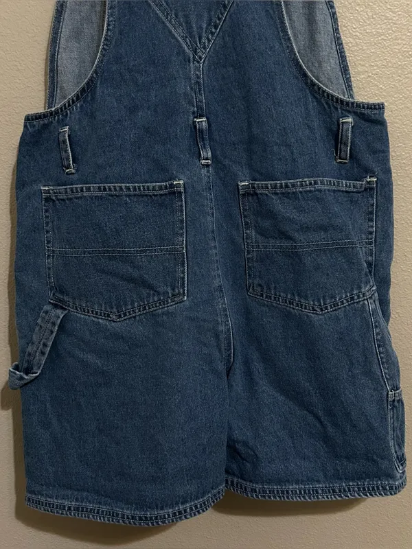 Vintage Disney Winnie The Pooh Cotton Denim Overalls Shorts Women’s Size Small - Image 9