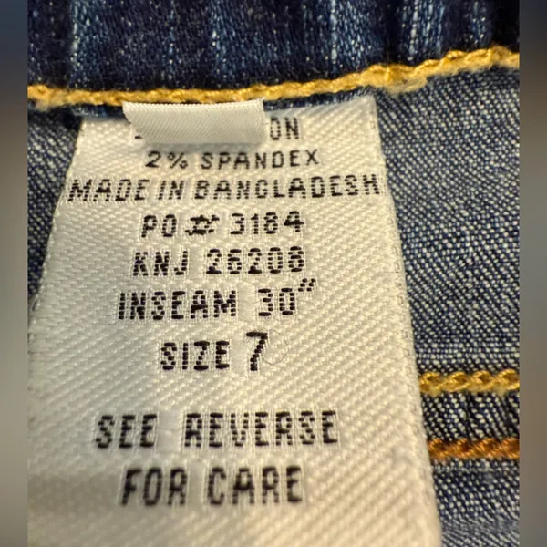 Vintage Paris Blues Bell Bottom Denim Jeans Size 7 - Image 4