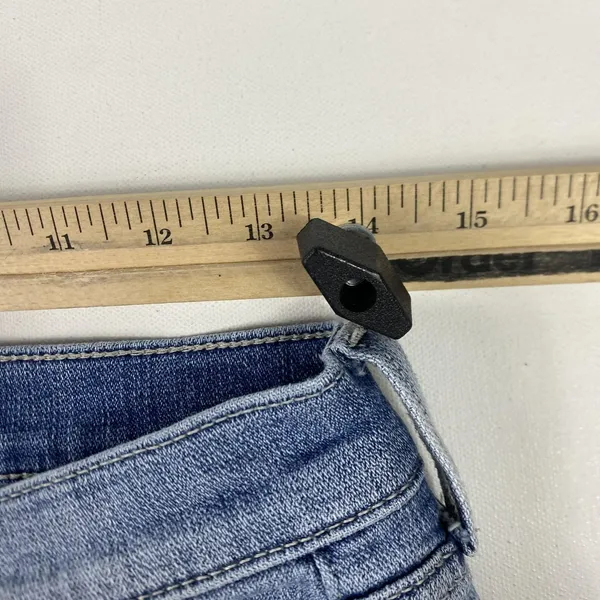7‎ For All Mankind Josefina Jeans Womens 28 Blue Boyfriend Distressed Raw Hem - Image 5