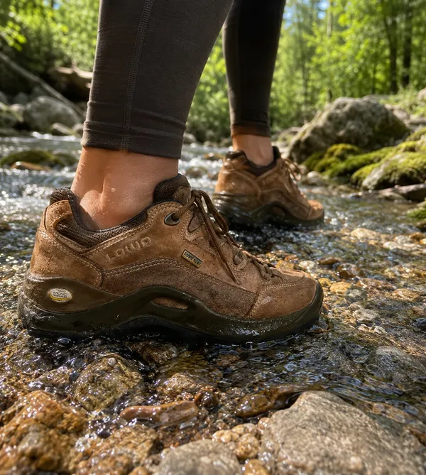 Lowa Gore-Tex Leather Waterproof Hiking Shoes Women’s Size 5 Vibram Trail Hiking Boots - Image 9