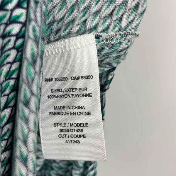 Joie Dalila Blue Green All Over Leaf Pattern Strapless Coastal Beach Maxi Dress‎ - Image 5