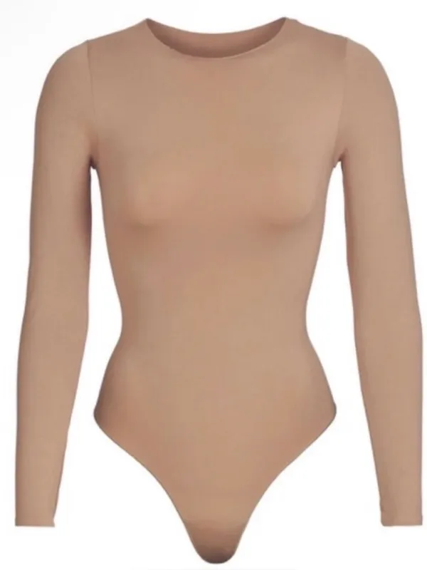 Skims (G14) Essential Thong Long Sleeve Bodysuit Women's | Sienna | S/M NWOT - Image 2