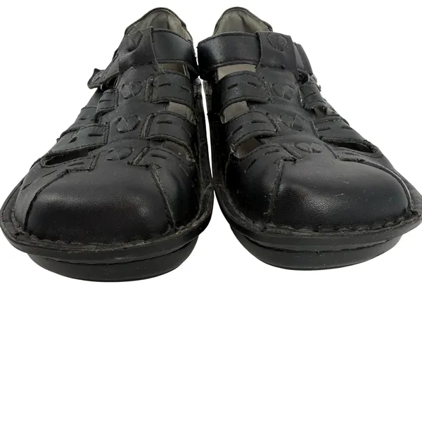 Alegria Pesca Black Leather Fisherman Mary Jane‎ Shoes Womens Size 37 EU 7 US - Image 3