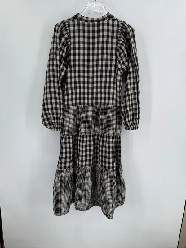 Anthropologie little lies Contrast Gingham Dress size small - Image 4