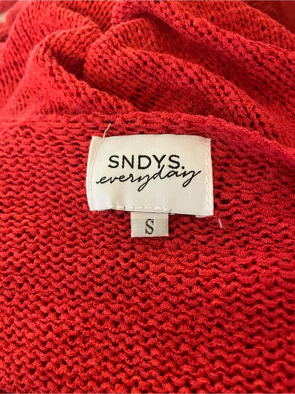 SNDYS x REVOLVE Turn Back Time Mini Dress in Red Scoop Neck Long Sleeve Small - Image 8
