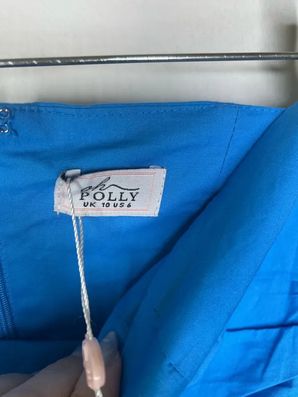 NWT Oh Polly strapless ruched corset top in blue size 6 - Image 3
