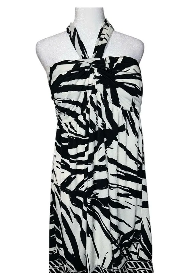 Apt 9 Black and White Halter Dress - Image 4