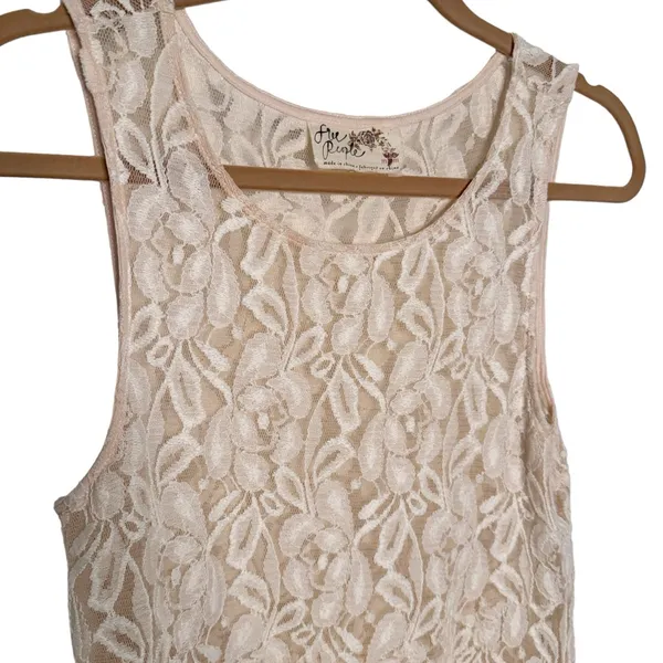 Free People Miles Of Lace Fit And Flare Dress Sz M - Image 4