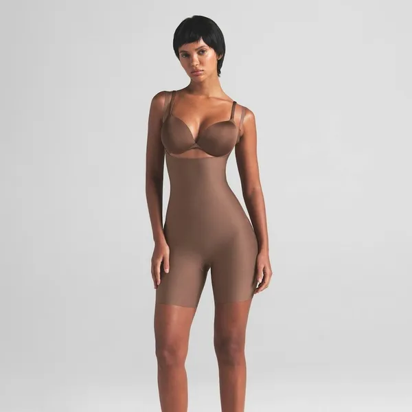 SKIMS Body Core Sculpt Open Bust Mid Thigh Bodysuit Jasper large New with tags - Image 2