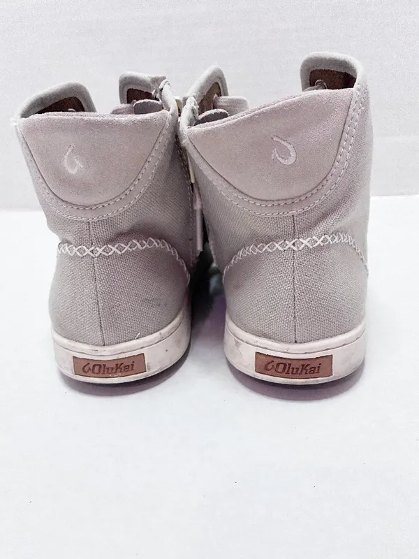 OLUKAI Pilahi Women's High Top‎ Sneaker - 7.5 - Bone - Image 3