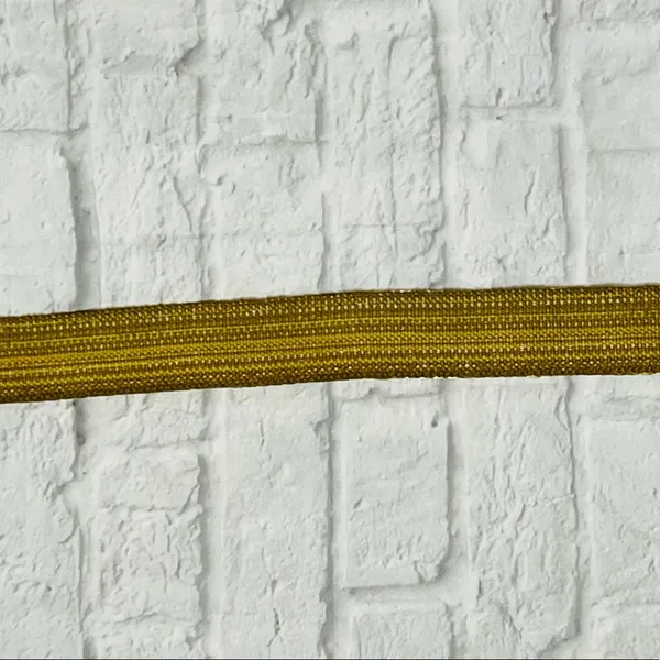 Vintage 80s Womens Stretch Belt Gold Metallic Fish Scale Disco - Image 4