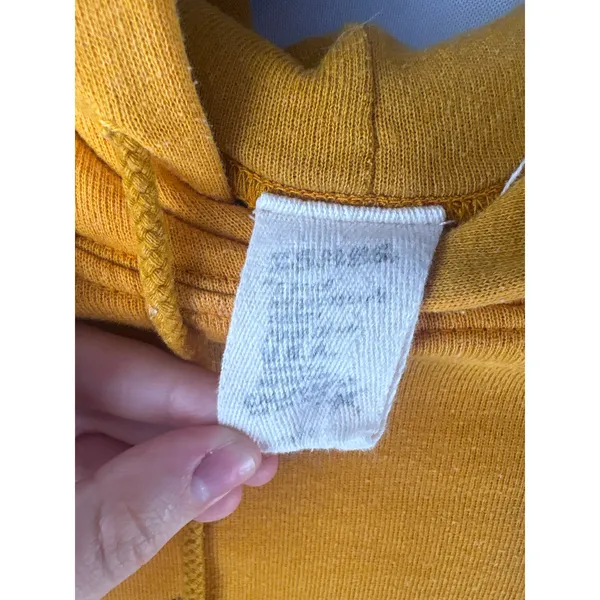 Women’s I.S.M.B.S Medium Yellow Smiley Crop Hoodie - Image 4
