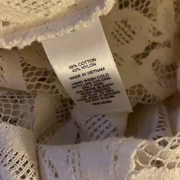 Express Size S Cream Lace Long Sleeve Top - Image 11