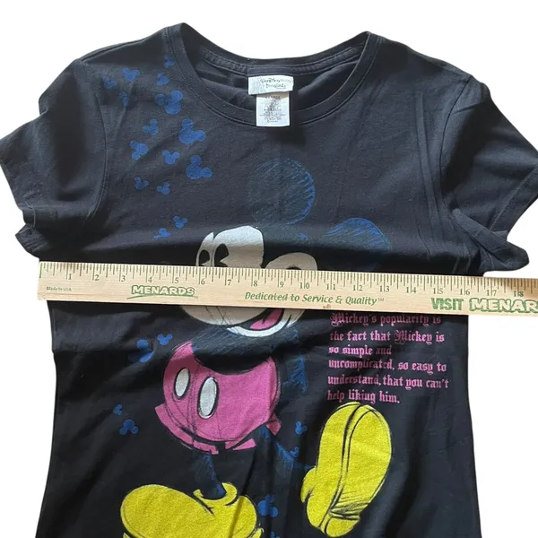 Walt Disney World Mickey Mouse‎ Black T-Shirt Super Star Disneyland XL - Image 8