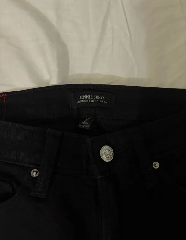 True Religion Jennie Super Skinny Curvy Mid-Rise Crystal - Image 5
