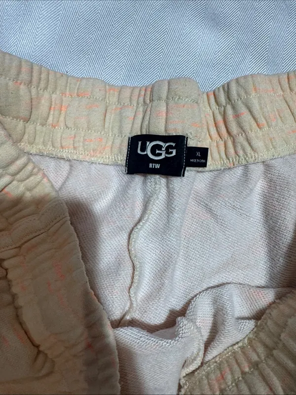 UGG Peach-Orange Tie-Dye Athletic Lounge Shorts - Image 4
