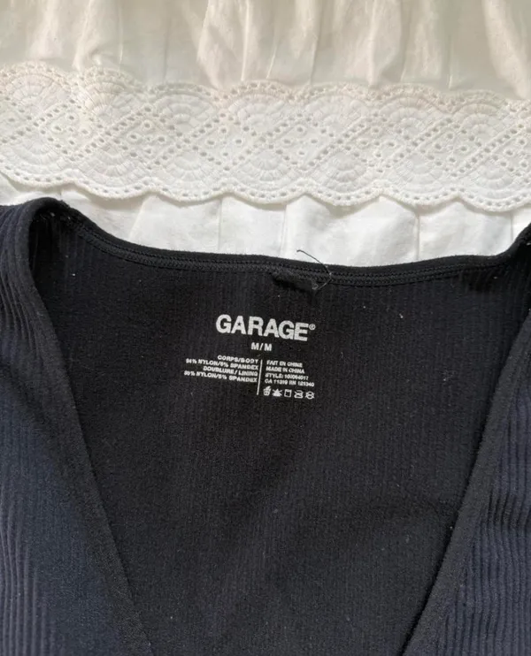 Garage Tank Top Cropped Black - Image 5