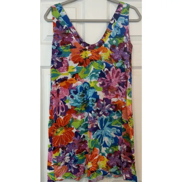 VTG‎ Jams World Tank Top Small 50 Years Calypso Artsy Made in Hawaii Tropical - Image 2