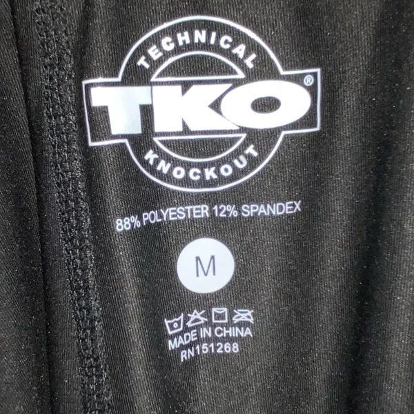 TKO Technical Knockout White Athletic Shorts Medium Layered Workout Gym‎ Running Black - Image 5