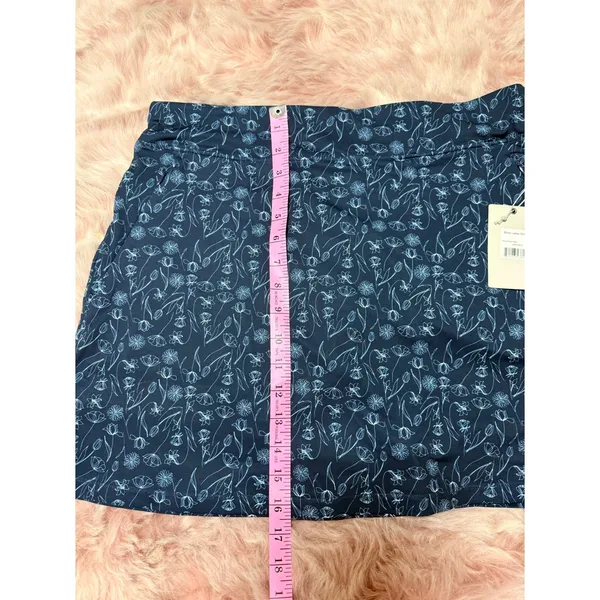 NWT Etonic Golf Skort Navy Blue Floral Print Skirt Athletic Size Large - Image 9