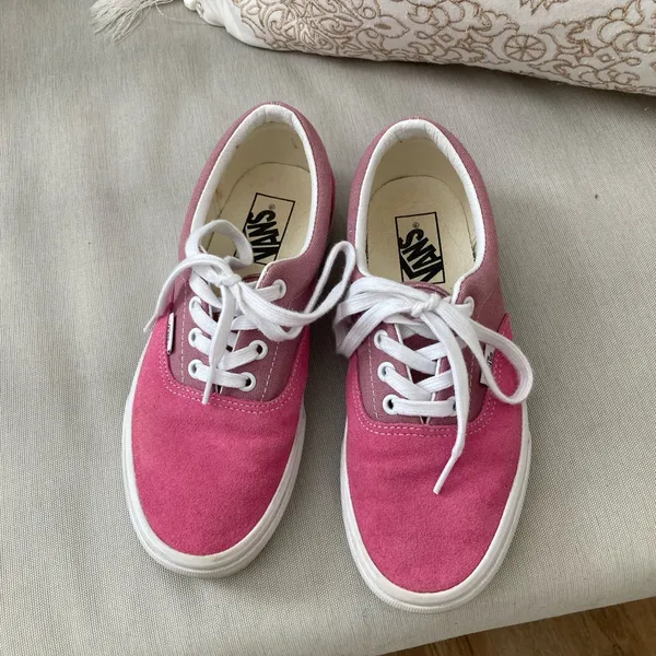 Vans Two-Tone Pink and White Sneakers - Image 3
