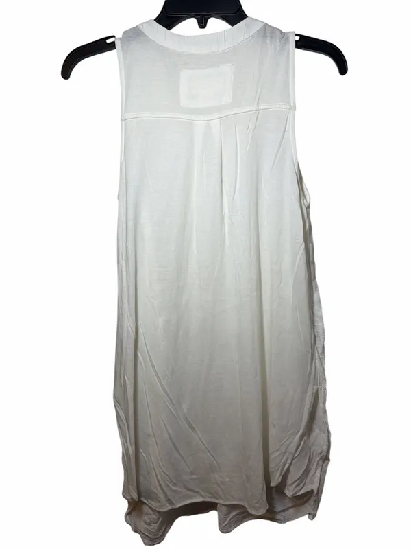 Anthropologie Maeve White V-Neck Sleeveless Tunic Top - Image 4