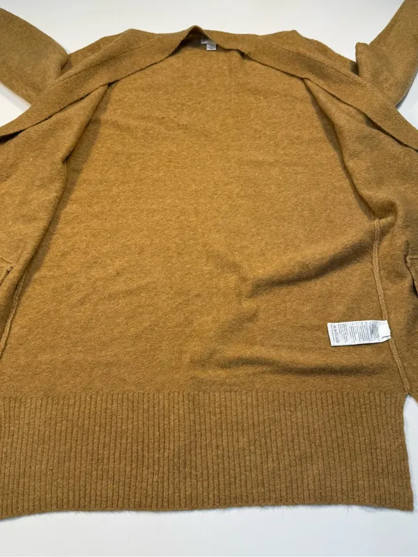 J. Crew Wool Blend Open-Front Mustard-Blend Long Cardigan - Image 6