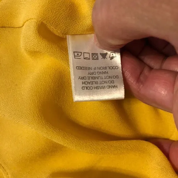 Lovers + Friends Women’s Yellow Strapless Ruffle High Slit in Front Jeadora Gown - Image 11