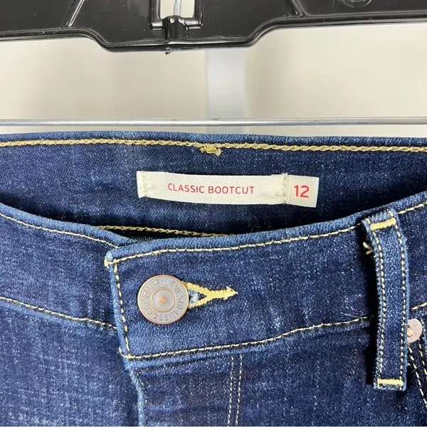 Levi's Classic Bootcut Dark Wash Jeans Size 12 Short W31 L30 - Image 12