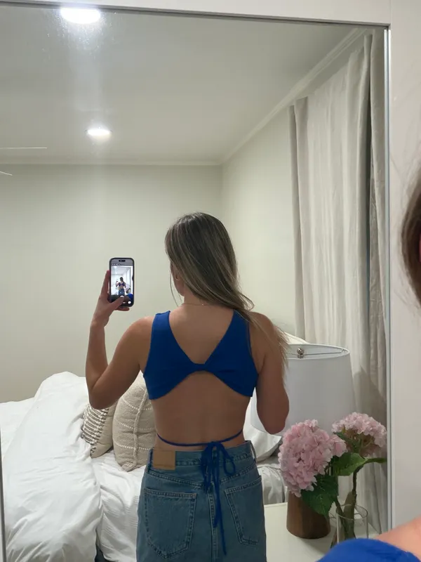 Royal Blue Crop Top - Image 3