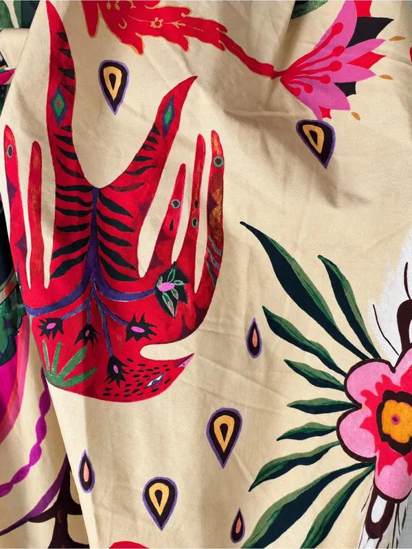 NWT Farm Rio Surreal Print Belted Long Sleeve Mini Dress Size S - Image 7