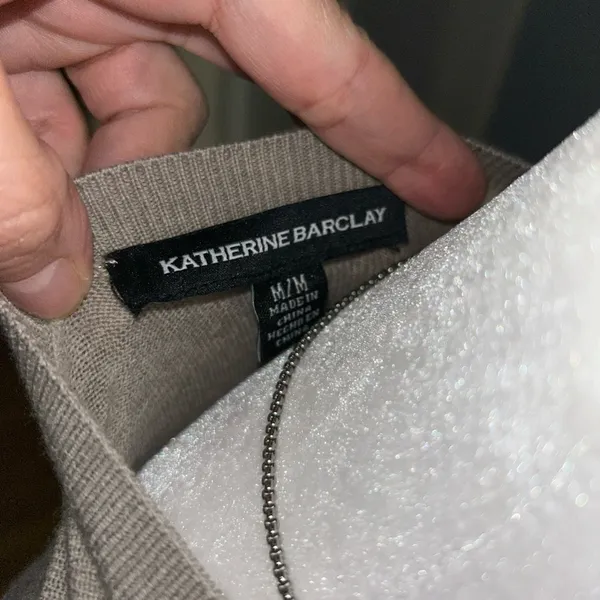 Katherine Barclay Extra Fine Merino Wool Womens M Cozy Minimalist Classic Preppy - Image 6