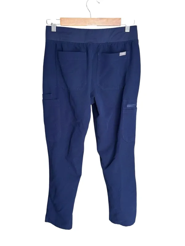 FIGS - Yola Skinny Scrub Pants Navy High Waisted Stretch Jogger Style Size SP - Image 5