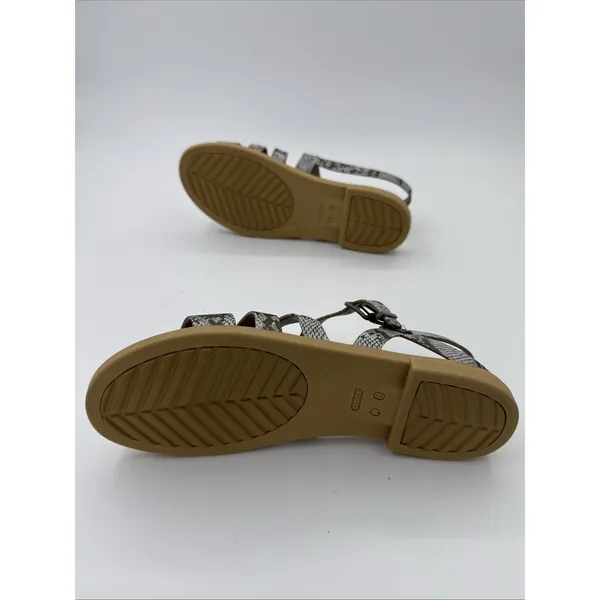 CROCS TULUM SANDAL Snake Print Multi Strap Sandal Women's 8 - Image 5