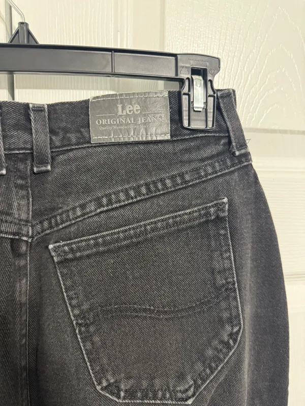 VINTAGE Lee High-Rise Straight Black Jeans - Image 3