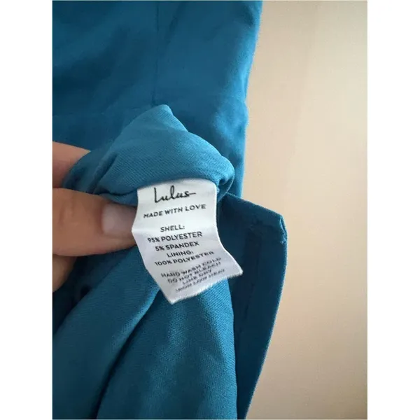 Lulus Social Sensation Blue Square Neck Mini Bodycon Dress Size Small - Image 10