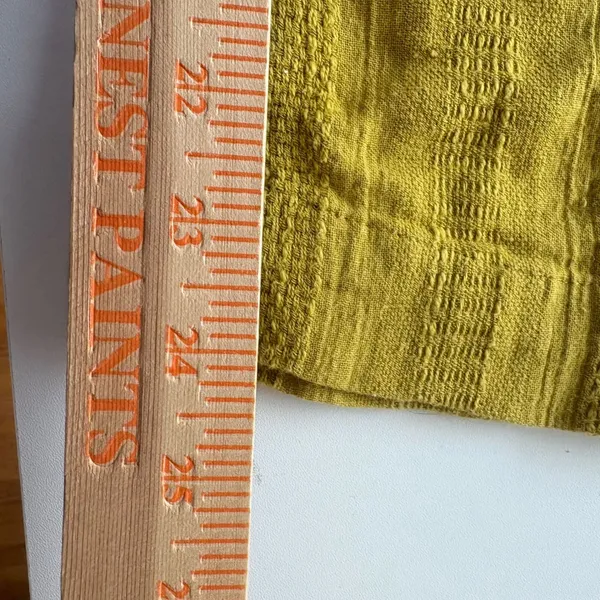 Free People Jumpsuit Womens Size 4 Mustard Yellow Puff Sleeve Wide Leg Textured‎ - Image 7