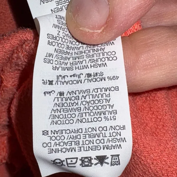 Sweaty Betty After Class Relaxed Hoodie Coral Pink Thumbhole Pocket Athleisure‎ - Image 9