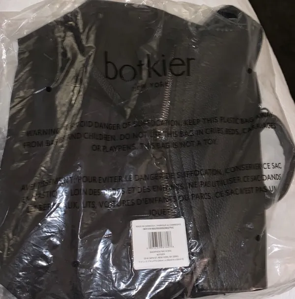 Botkier New York Black Nylon/Faux Pebbled Leather Backpack - Image 15