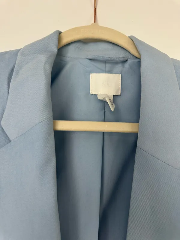 H&M Blazer Blue Light Oversized - Image 4