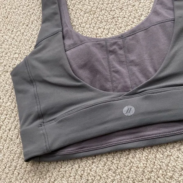 Paragon Fitwear Cristina Capron Sports Bra Low V-Back Sports Bra Grey VEUC - Image 5