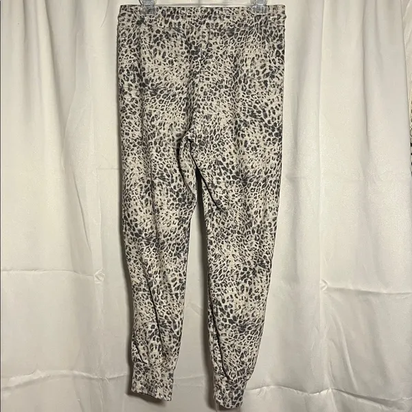 SUNDRY‎ Anthropologie Animal Print Knit Drawstring Jogger Pants Size 2 Medium - Image 2